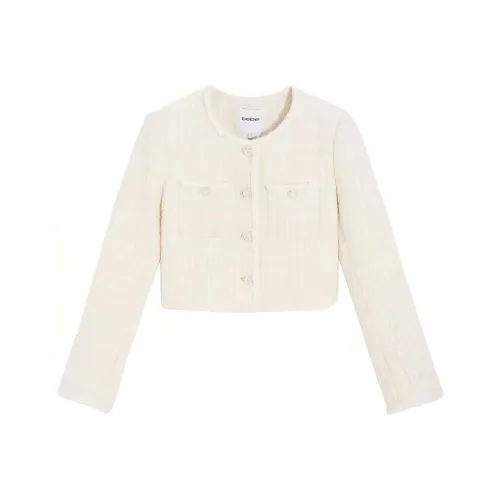 BEBE Экрю Женское короткое пальто