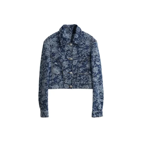 NancyCavally Синий Женские Джинсовые Куртки