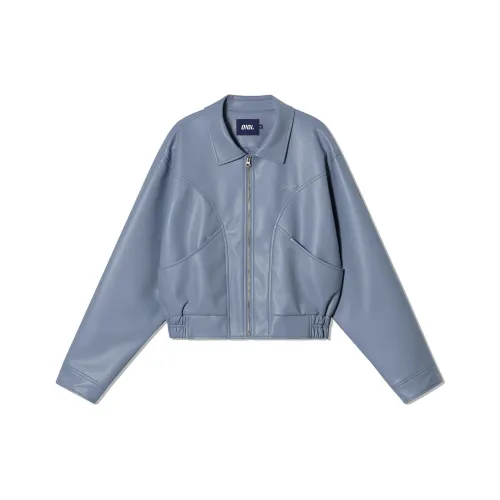 OIOICOLLECTION Синие Женские Кожаные Куртки