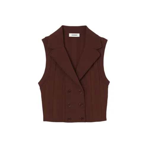 Sandro Жилет Женские Коричнево-желтый