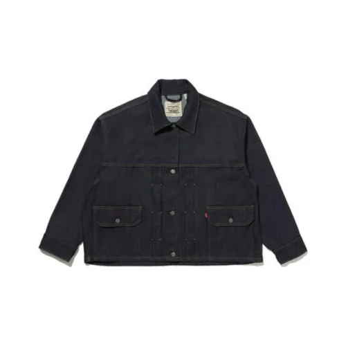 Levis WELLTHREAD Series Темный индиго Женские джинсовые куртки