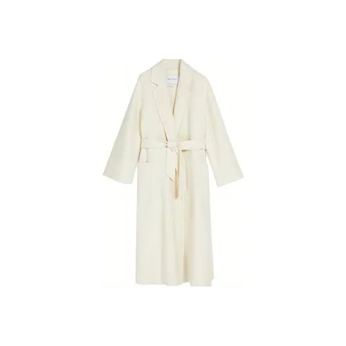 MaxMara Labbro Series Бархат Feel Пальто Женское Белое