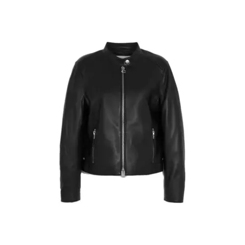 COACH Черные Женские Кожаные Куртки