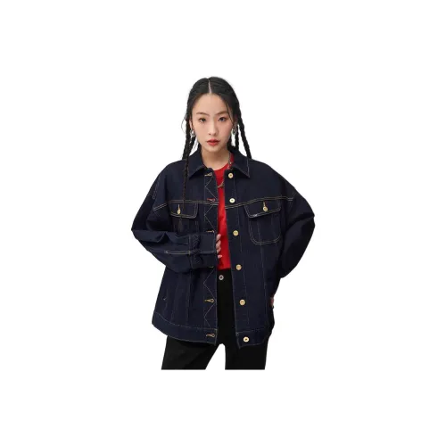 Lee совместный бренд модель Деним Куртка Женская Темно-синий