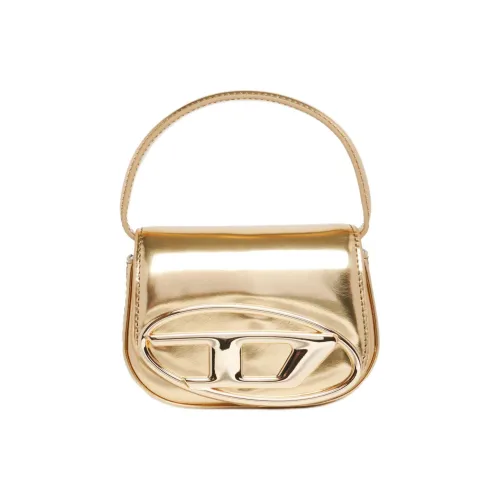 DIESEL Коровья кожа Одно плечо Сумка Экстра маленькая Женская Золотая