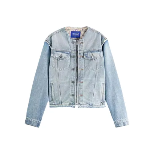 Scotch&Soda Промытый синий Женские джинсовые куртки