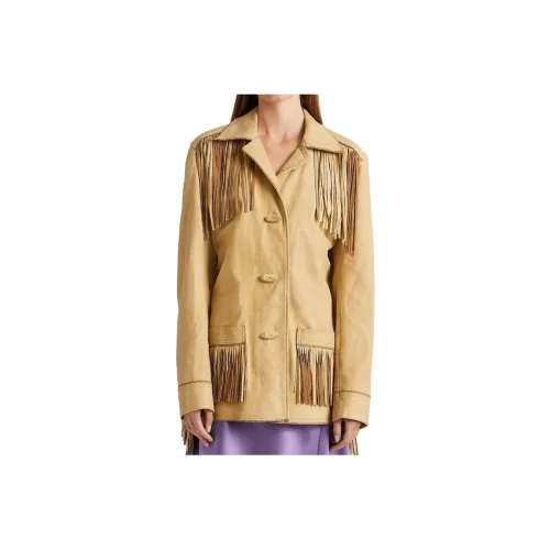 LAUREN RALPH LAUREN Кожа Куртка Женская Коричневая