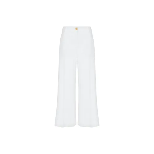 MOSCHINO Золотая пуговица Cady укороченные брюки повседневные женские белые