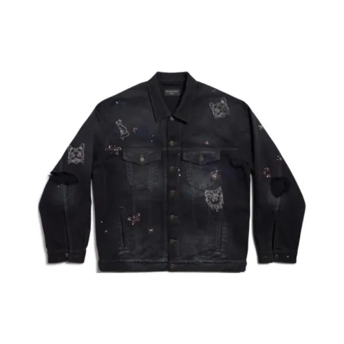 BALENCIAGA Черные Женские Джинсовые Куртки