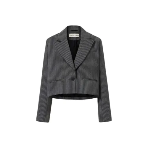 CARVEN Бизнес костюм пальто женское серое