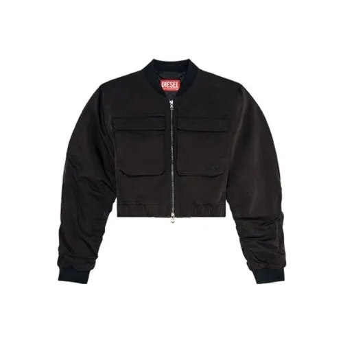 DIESEL Хлопковый пуховик женский черный