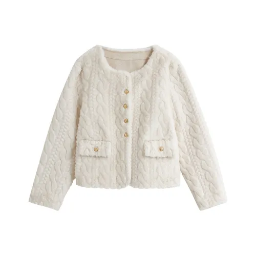 Inman Cropped Jacket Women's Ecru Инман Укороченная Куртка Женская Экрю