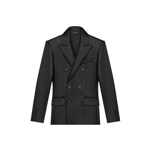 AMIRI DB Vegan Cropped Blazer Бизнес Костюм Женский Черный