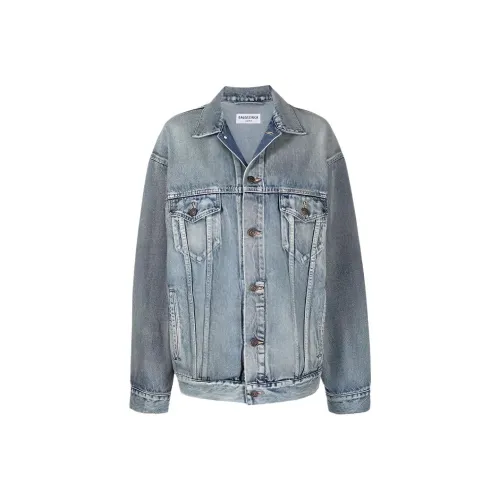 BALENCIAGA Светло-синий Женские Джинсовые Куртки