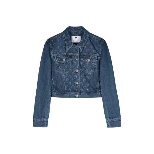 Marine Serre SS24 Denim Jacket Women's Indigo