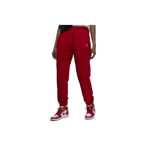 JORDAN Red Women's Knitted Training Pants Джордан Красный Женские Вязаные Спортивные Штаны