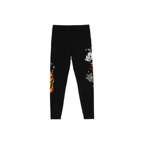Ed Hardy Черные Женские Леггинсы