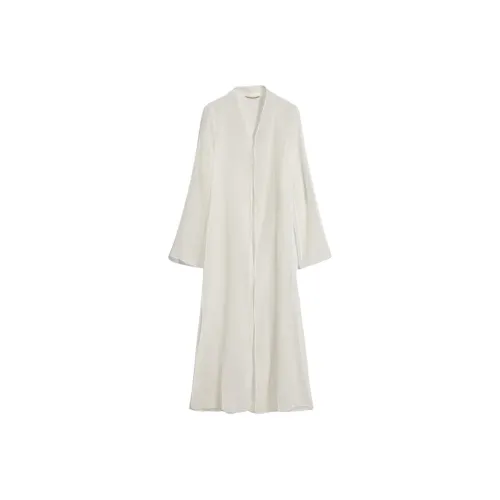 MaxMara Fondi Коллекция Шелк Crepon Дустер Пальто Тренчкот Женская Белая