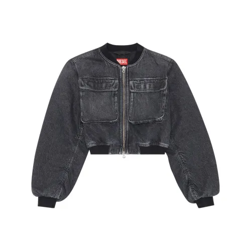 DIESEL Черные Женские Джинсовые Куртки