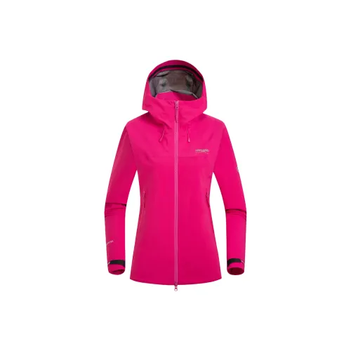 NORTHLAND Профессиональный Водонепроницаемый и Дышащий Ветрозащитный Ветровка Женский Темно-Розовый Красный