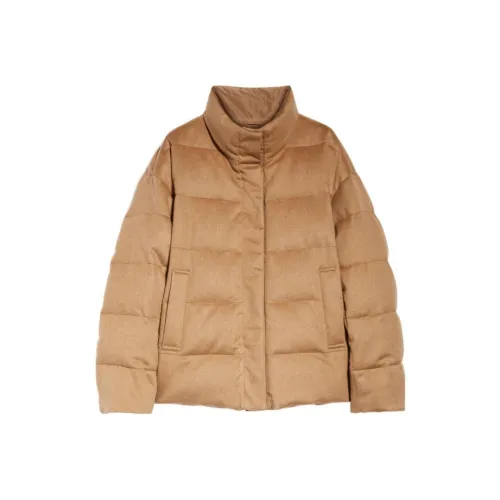 MaxMara Пуховая куртка Женская Коричневая Желтая