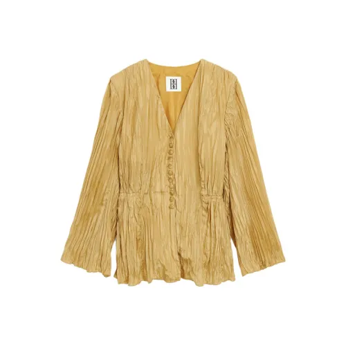 BY MALENE BIRGER COPENHAGEN MBC Abruzza Органический шелк Блейзер Бизнес Костюм Женский Светлый Верблюжий