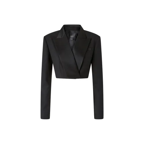 PINKO FW24 Cropped Coat Women's Black