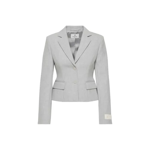 ARITZIA FW24 BABATON Curate Blazer Бизнес Костюм Женские Heather Chrome Heather Chrome Серый