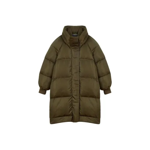 Maje Хлопковый пуховик женский хаки