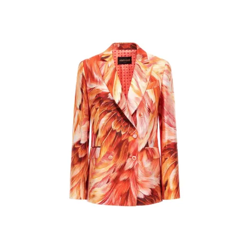 Roberto Cavalli SS24 Бизнес Костюм Пальто Женское Красное