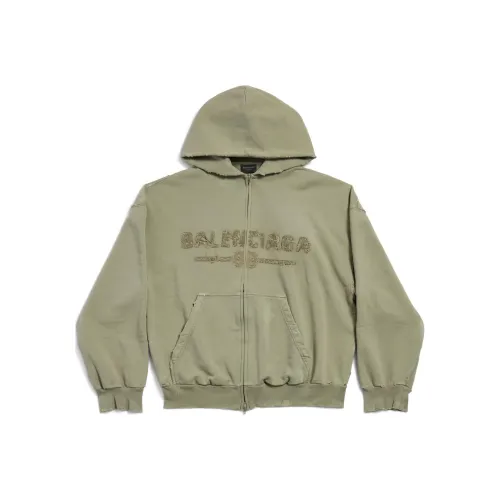 Balenciaga SS25 Толстовка Стандартная посадка Женская Армейский зеленый