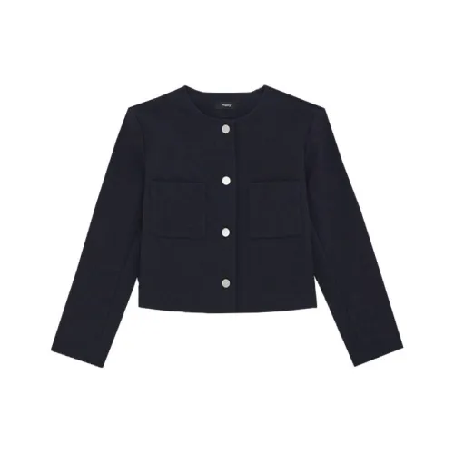 Theory Черное женское короткое пальто