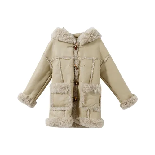 YUMOMO STAR Мех Женские Жасмин Молочно-чайный