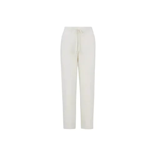 Moncler Шерсть и кашемир Бег трусцой Брюки Повседневные брюки Женские Белые