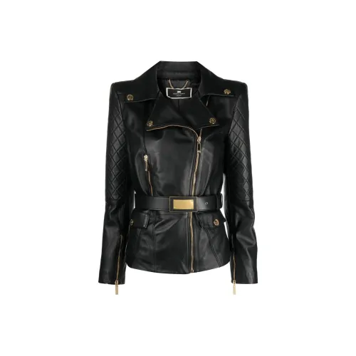 Elisabetta Franchi Черные Женские Кожаные Куртки