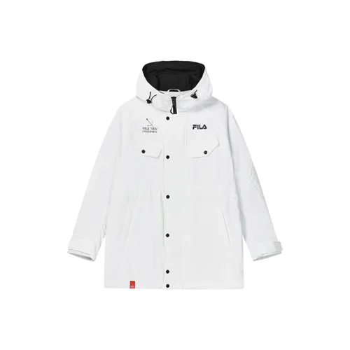 FILA Стандартный белый Женские объемные куртки (пуховики)