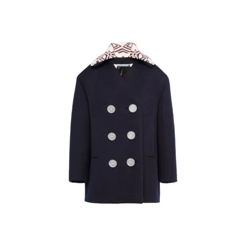 PRADA Морской синий Женские бархатные куртки