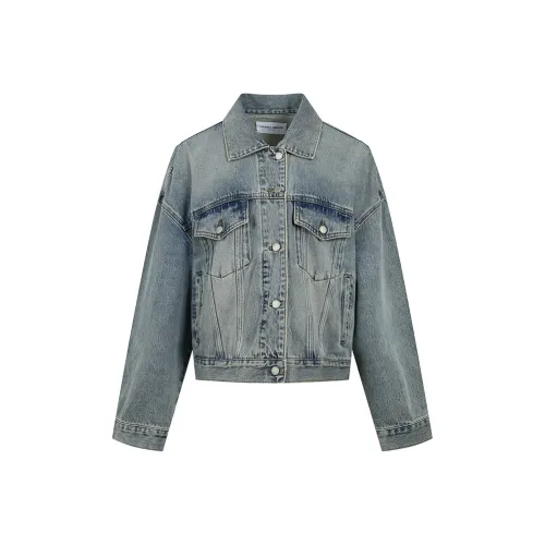 Valeria Obbaco Синий Унисекс Джинсовые куртки