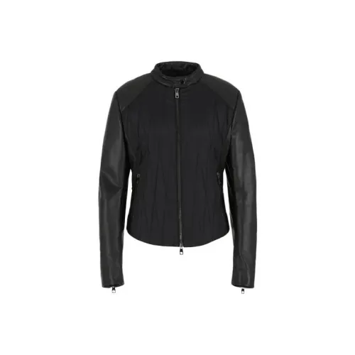 EMPORIO ARMANI Черные Женские Кожаные Куртки