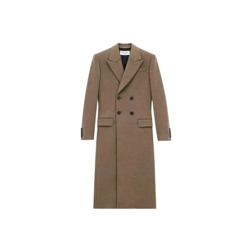 SAINT LAURENT Пальто Женское Хаки