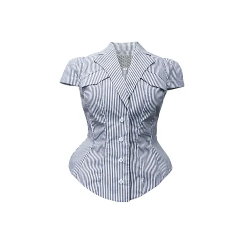 SIQIZ Синие Женские Рубашки