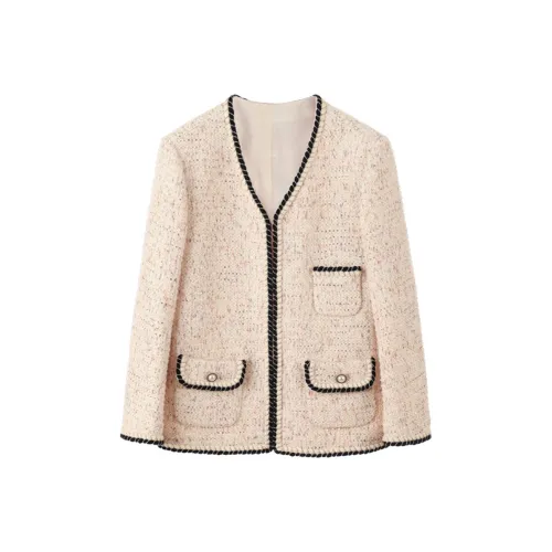 NancyCavally Вельвет Feel Пальто Женское Разноцветные Точки Розовый Белый