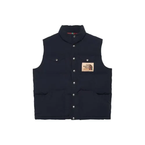 GUCCI X The North Face Синий Женская Пуховая жилет