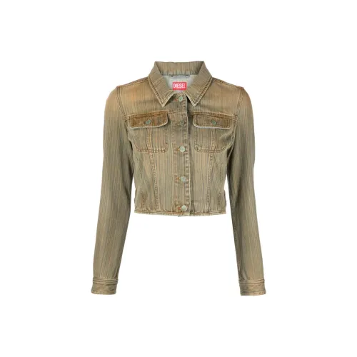 DIESEL Голубо-серые Женские Джинсовые Куртки