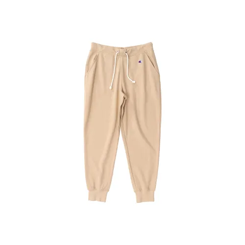 Champion Штаны с манжетами Тренировочные брюки Японская версия Женские Бежево-желтые