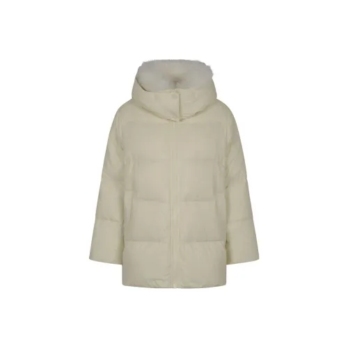 Yves Salomon Пуховик Женский Бежевый