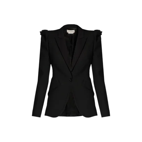 Alexander McQueen FW23 Бизнес-костюм Пальто Женское Черное
