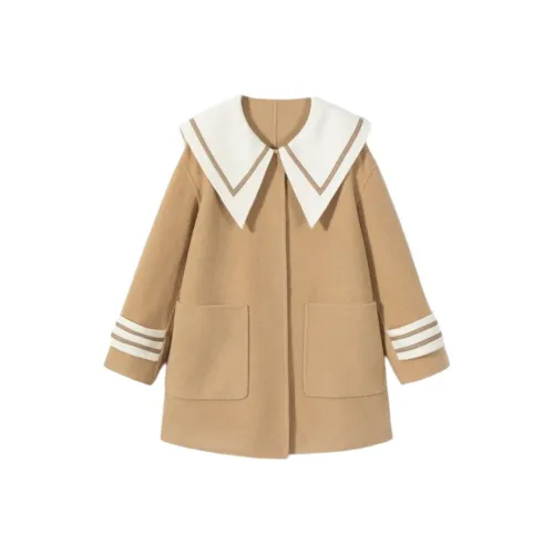 EICHITOO Пальто Женское Хаки и Узор