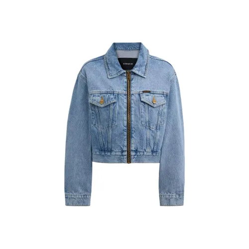 COACH SS24 Denim Jacket Women's Blue