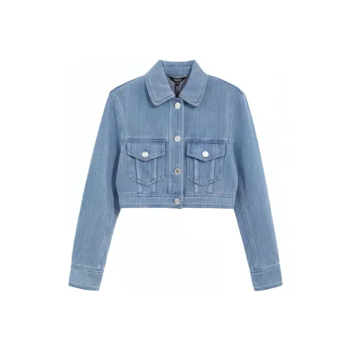BEBE SS24 Denim Jacket Women's Denim Blue